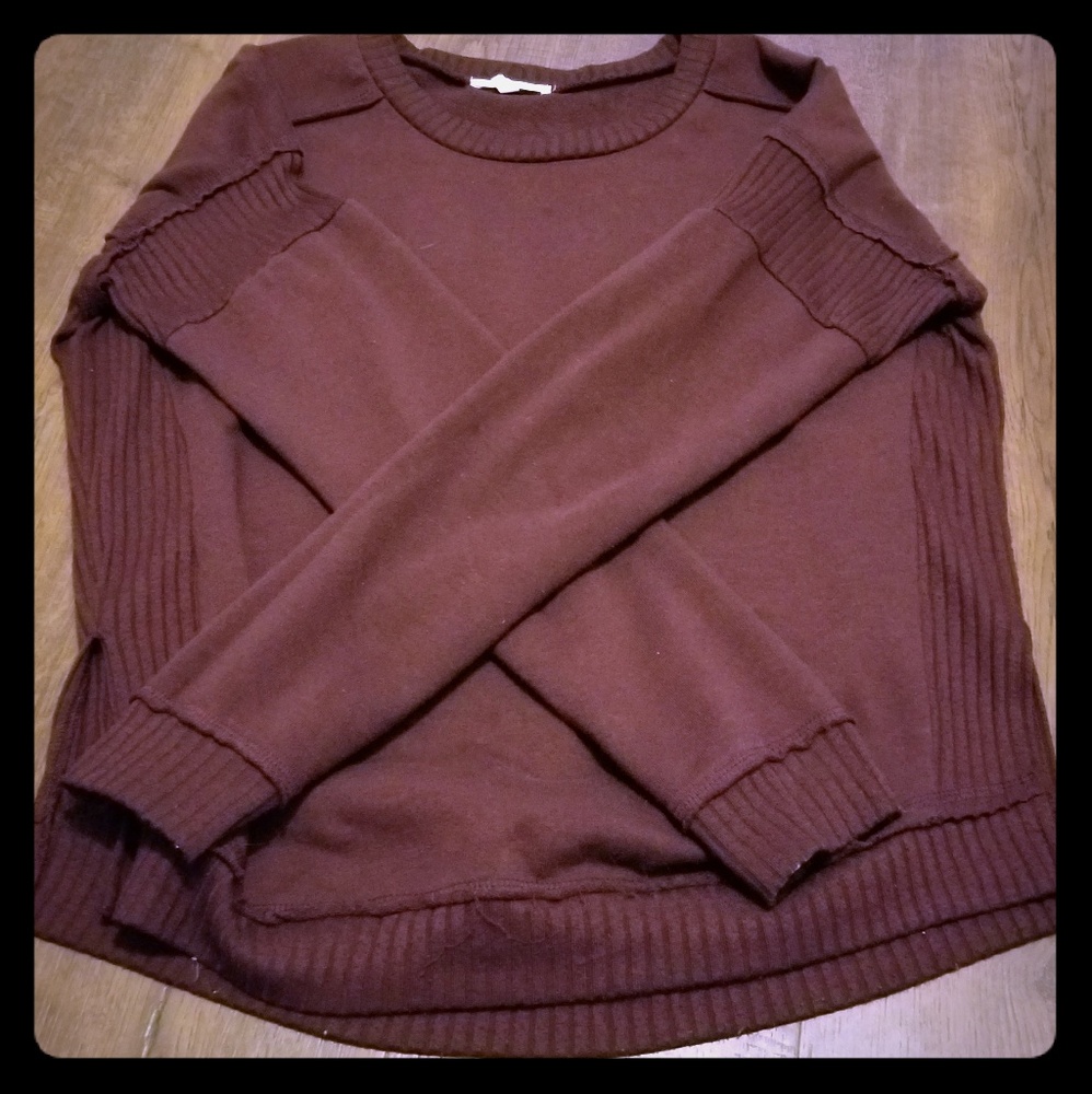 Maroon long sleeve top